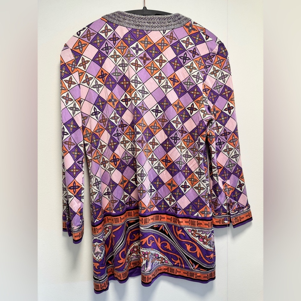 TORY BURCH SILK JERSEY BEJEWELED TUNIC- SIZE M- STUNNING! - Picture 3 of 3